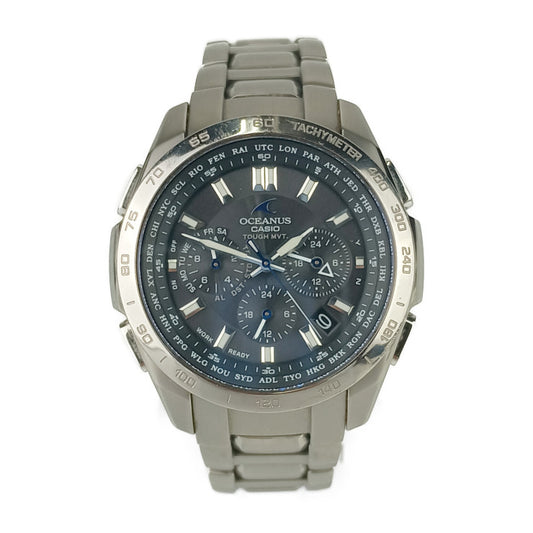 CASIO カシオ 腕時計 OCEANUS オシアナス OCW-T600TD-1AJF シルバー ブラック文字盤 チタン メンズ ソーラー電波