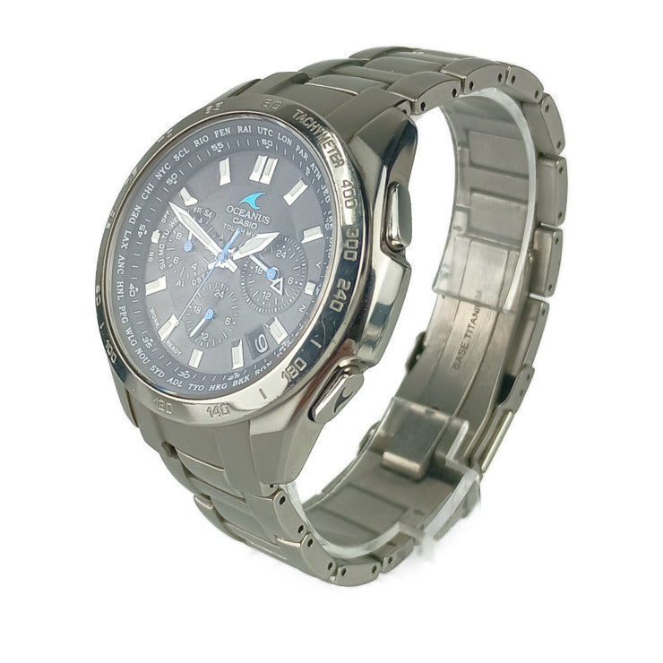 CASIO カシオ 腕時計 OCEANUS オシアナス OCW-T600TD-1AJF シルバー ブラック文字盤 チタン メンズ ソーラー電波