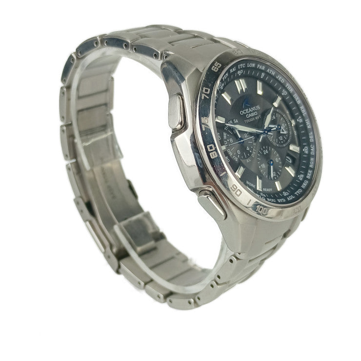 CASIO カシオ 腕時計 OCEANUS オシアナス OCW-T600TD-1AJF シルバー ブラック文字盤 チタン メンズ ソーラー電波