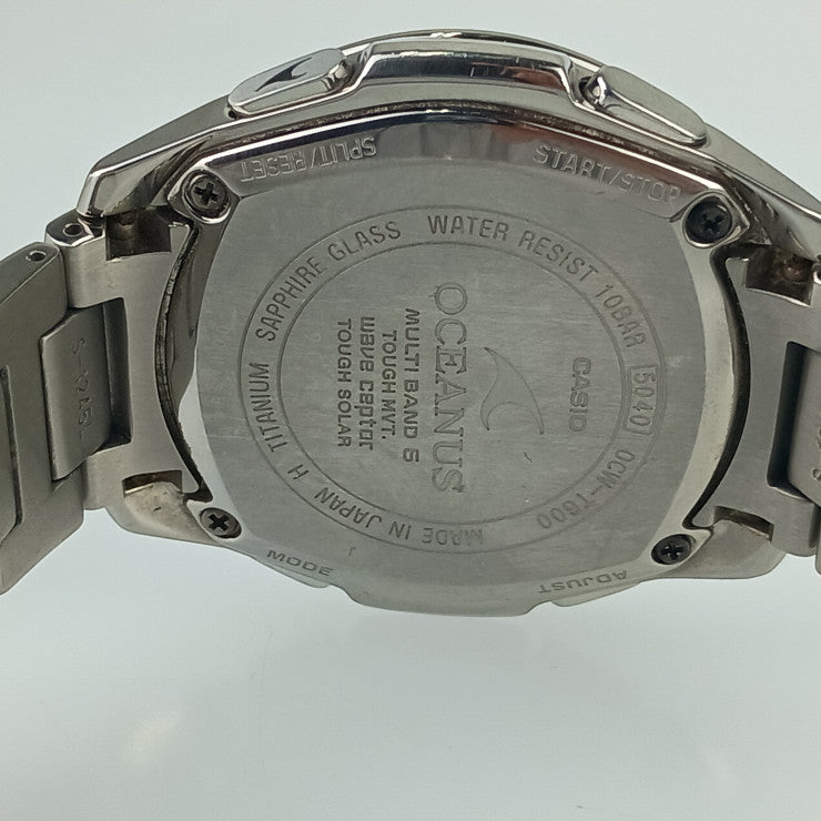 CASIO カシオ 腕時計 OCEANUS オシアナス OCW-T600TD-1AJF シルバー ブラック文字盤 チタン メンズ ソーラー電波