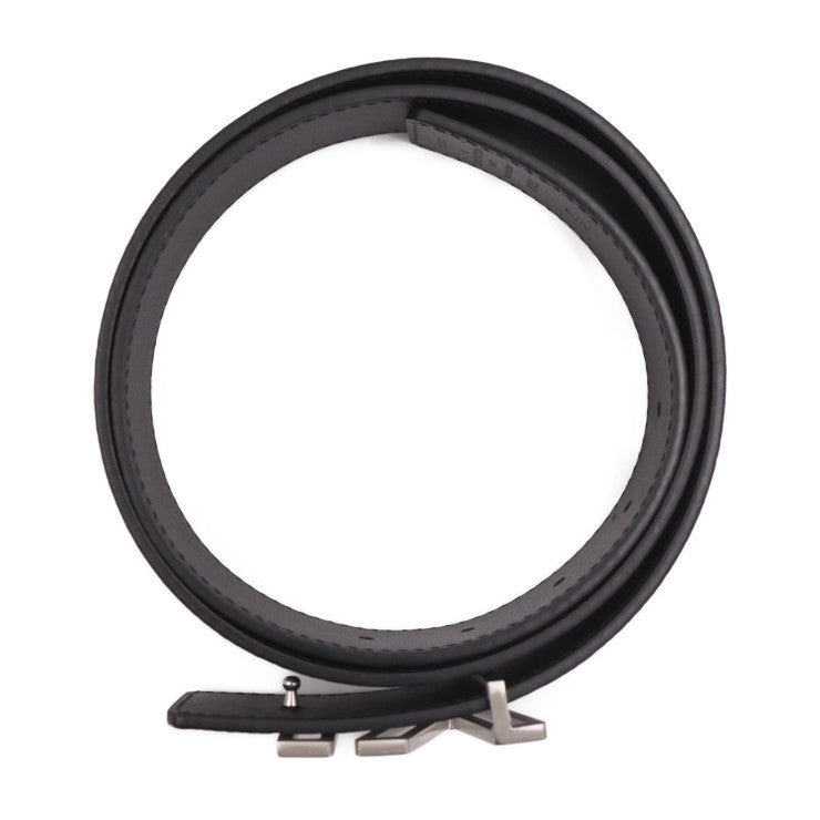 超美品 LOUIS VUITTON ルイ ヴィトン サンチュール LV モニュメント ベルト M0552 表記サイズ 95/38 カーフレザー ブラック シルバー金具 ロゴバックル