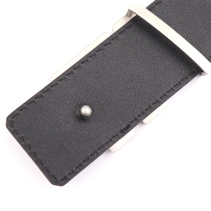 超美品 LOUIS VUITTON ルイ ヴィトン サンチュール LV モニュメント ベルト M0552 表記サイズ 95/38 カーフレザー ブラック シルバー金具 ロゴバックル