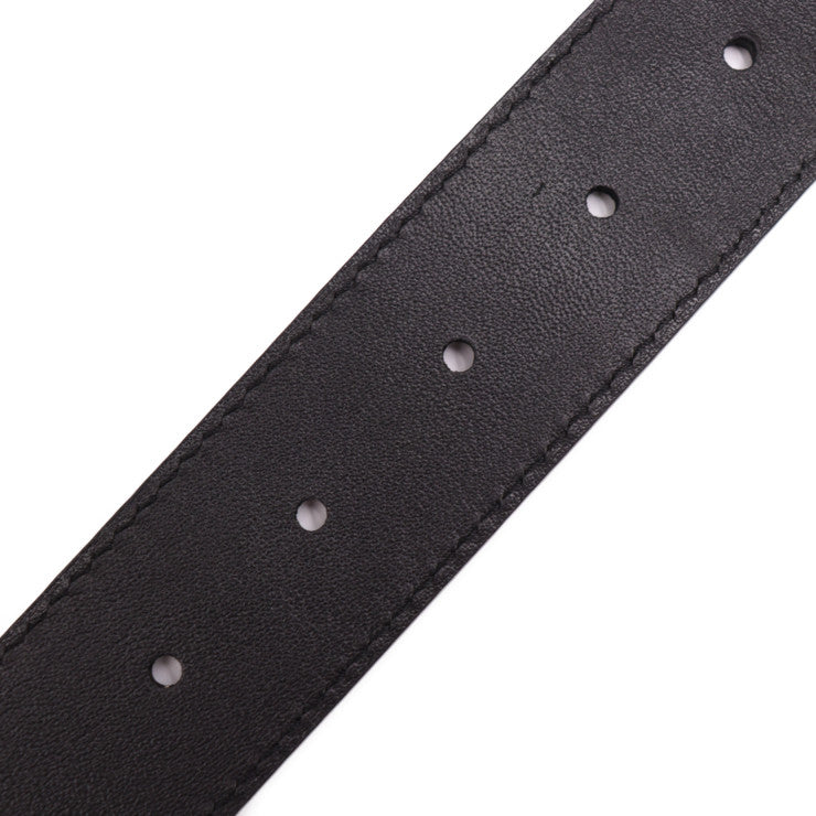 超美品 LOUIS VUITTON ルイ ヴィトン サンチュール LV モニュメント ベルト M0552 表記サイズ 95/38 カーフレザー ブラック シルバー金具 ロゴバックル