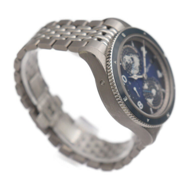 新古未使用展示品 MONTBLANC モンブラン 1858 ジオスフェール 腕時計 MB125567 チタン ステンレススチール セラミック シルバー ブルー文字盤 自動巻き デイト