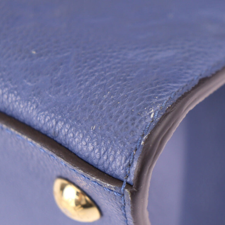 LOUIS VUITTON ルイ ヴィトン ポンヌフ MM モノグラムアンプラント ハンドバッグ M41751 レザー デニムアンクル ゴールド金具 2WAY ショルダースバッグ ビトン ブルー系