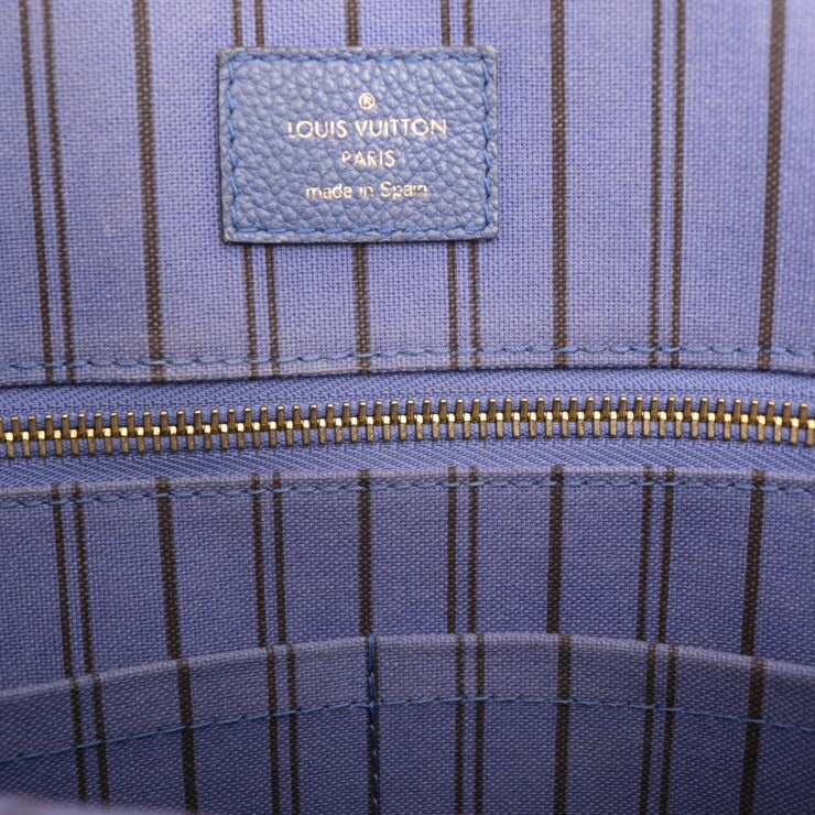 LOUIS VUITTON ルイ ヴィトン ポンヌフ MM モノグラムアンプラント ハンドバッグ M41751 レザー デニムアンクル ゴールド金具 2WAY ショルダースバッグ ビトン ブルー系