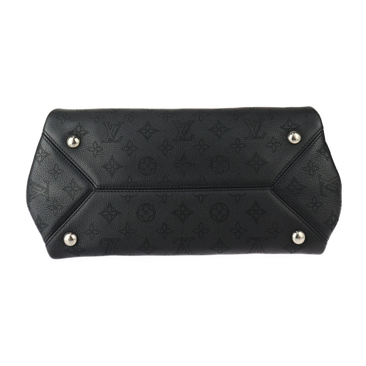 LOUIS VUITTON ルイ ヴィトン セーヴル モノグラム マヒナ ハンドバッグ M41788 レザー ブラック シルバー金具 ショルダーバッグ トートバッグ ビトン
