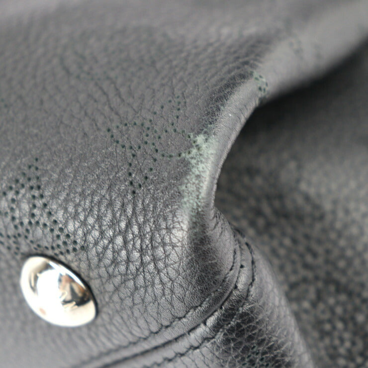 LOUIS VUITTON ルイ ヴィトン セーヴル モノグラム マヒナ ハンドバッグ M41788 レザー ブラック シルバー金具 ショルダーバッグ トートバッグ ビトン