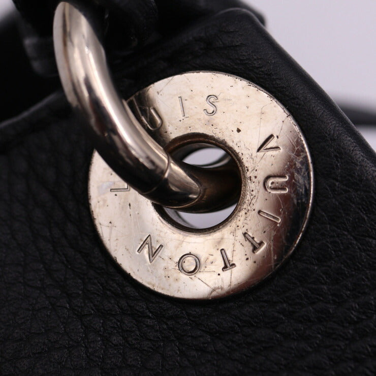 LOUIS VUITTON ルイ ヴィトン セーヴル モノグラム マヒナ ハンドバッグ M41788 レザー ブラック シルバー金具 ショルダーバッグ トートバッグ ビトン