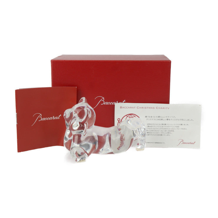 美品 Baccarat バカラ テディベア ドリーマー（夢見るテディベア） NOEL ノエル インテリアその他 - クリスタルガラス クリア フィギュリン 置物