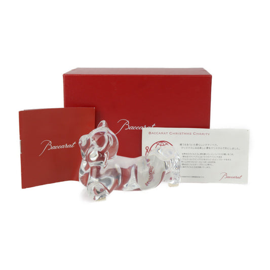 美品 Baccarat バカラ テディベア ドリーマー（夢見るテディベア） NOEL ノエル インテリアその他 - クリスタルガラス クリア フィギュリン 置物