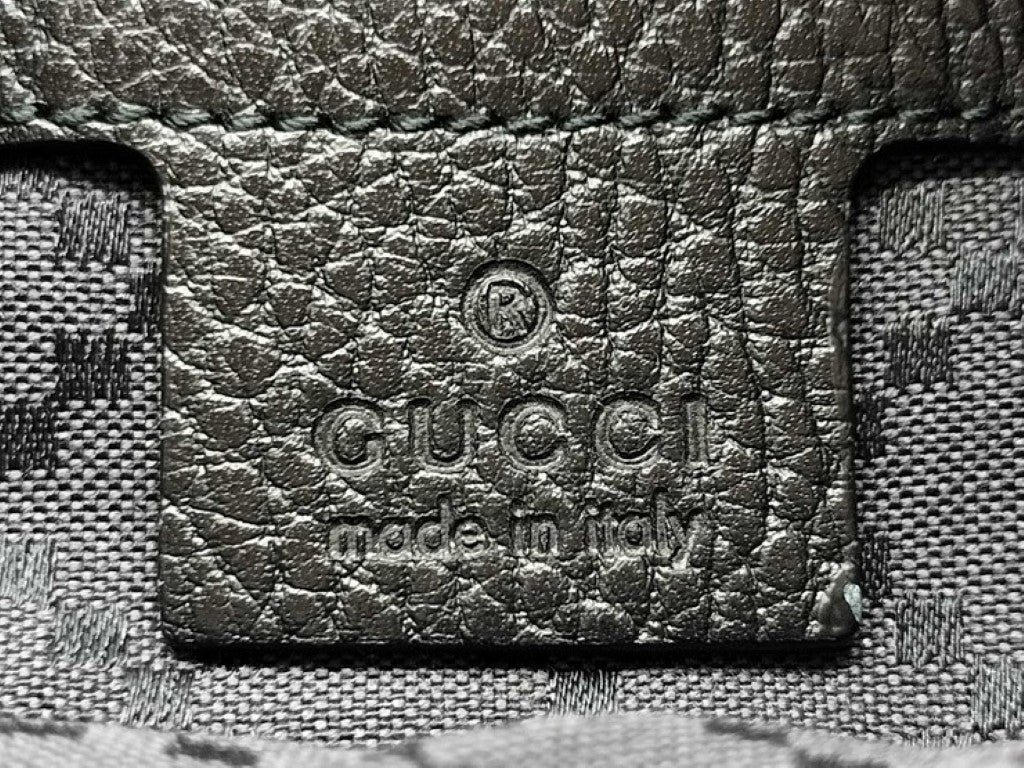 GUCCI グッチ クラッチバッグ コスモポリス 387075 ブラック系 レザー メンズ セカンドバッグ 美品