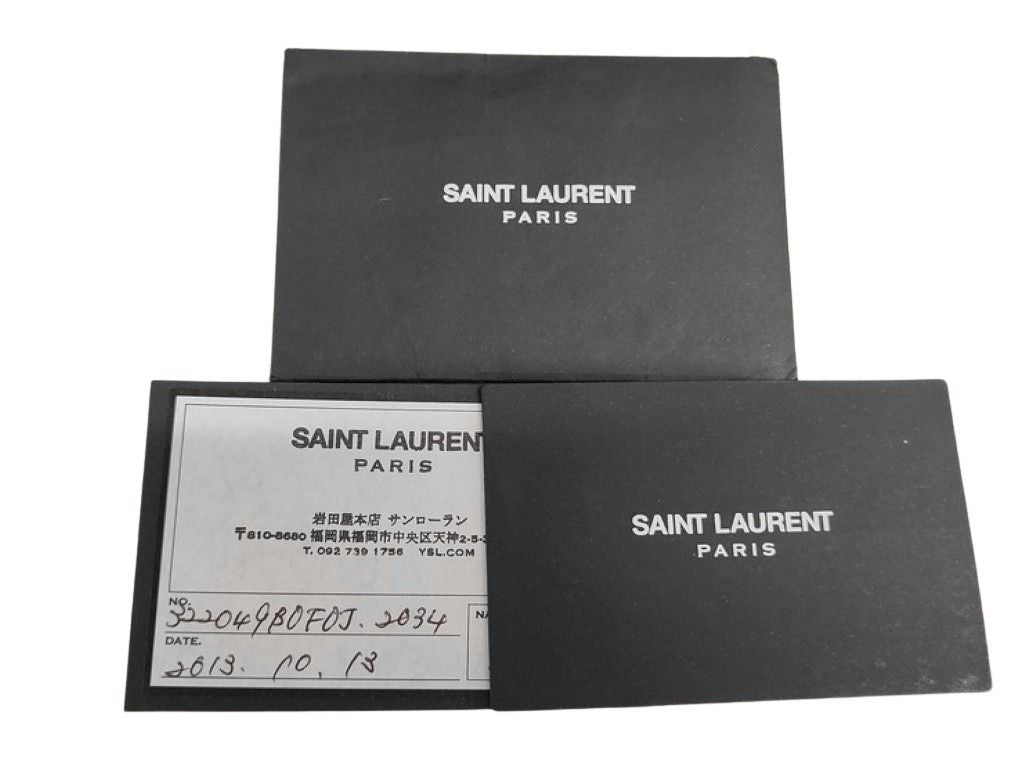 SAINT LAURENT サンローランパリ ハンドバッグ ダッフル 6 322049 グレー系 レザー レディース 2WAY ボストンバッグ ゴールド金具