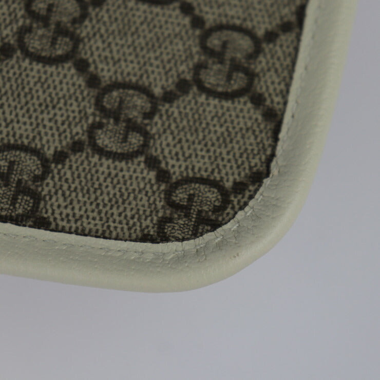 新品未使用展示品 GUCCI グッチ GG スモール ベルトバッグ オフィディア ウエストバッグ 674081 表記サイズ 110・44 GGスプリームキャンバス レザー ベージュ ホワイト ゴールド金具 ウェブ ストライプ