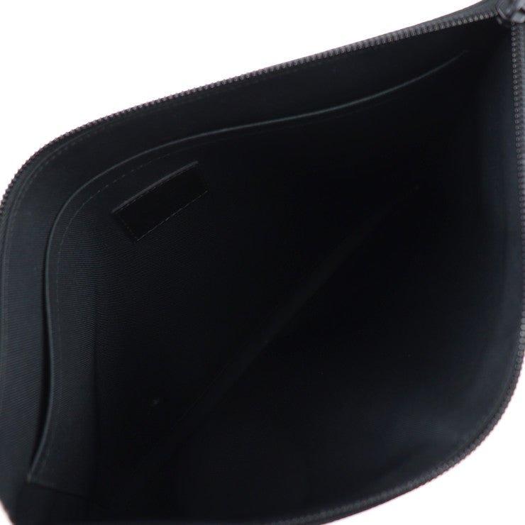 美品 LOUIS VUITTON ルイ ヴィトン ポシェット A4 チェーン タイガ セカンドバッグ M30347 レザー ブラック レインボー クラッチバッグ ポーチ ビトン