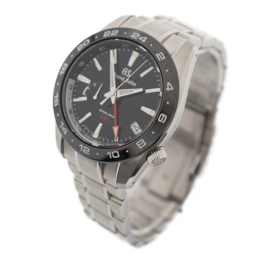 新品未使用展示品 SEIKO セイコー スプリングドライブ GMT グランドセイコー スポーツコレクション 腕時計 SBGE253  ステンレススチール セラミックス シルバー ブラック文字盤 自動巻き GS 9R66-0BB0 パワーリザーブ