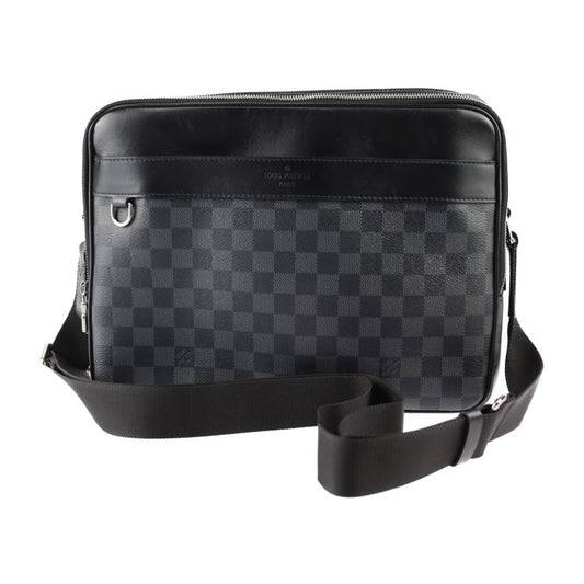 美品 LOUIS VUITTON ルイ ヴィトン トロカデロ メッセンジャーMM ダミエグラフィット ショルダーバッグ N40088 PVC レザー グレー ブラック シルバー金具 ビトン