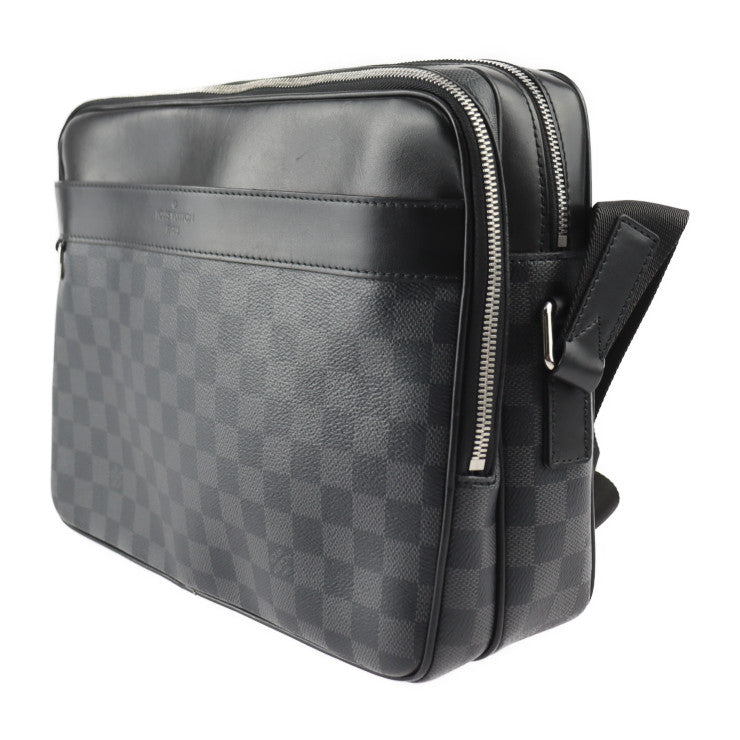 美品 LOUIS VUITTON ルイ ヴィトン トロカデロ メッセンジャーMM ダミエグラフィット ショルダーバッグ N40088 PVC レザー グレー ブラック シルバー金具 ビトン