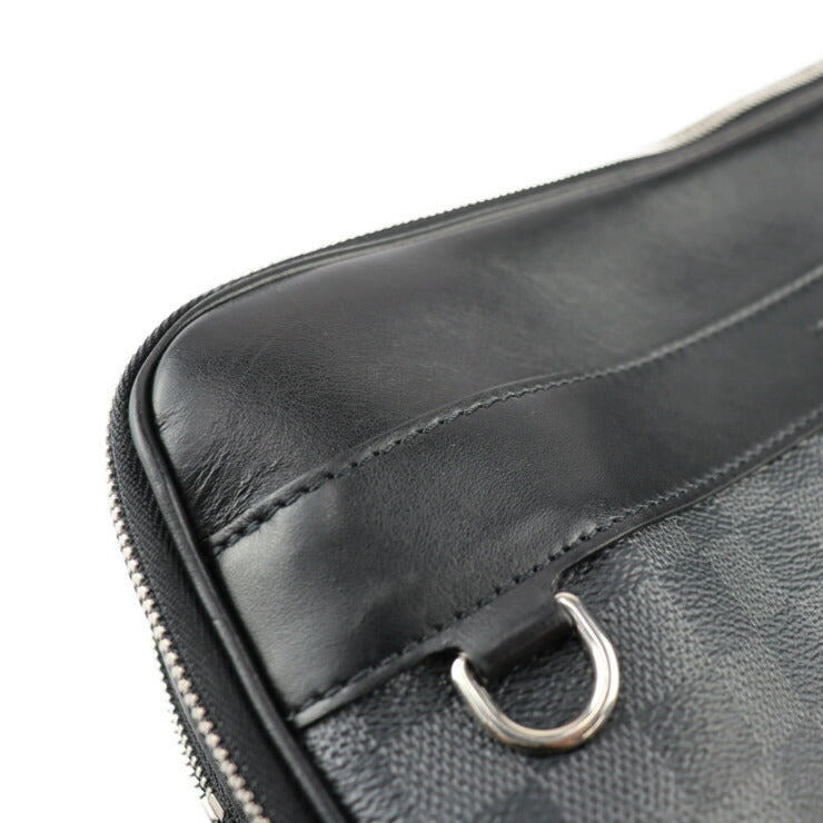 美品 LOUIS VUITTON ルイ ヴィトン トロカデロ メッセンジャーMM ダミエグラフィット ショルダーバッグ N40088 PVC レザー グレー ブラック シルバー金具 ビトン