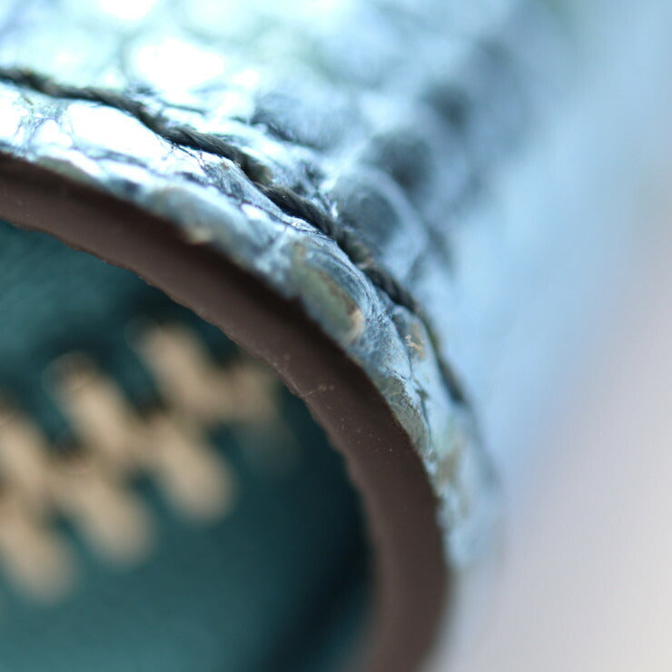 超美品 LOUIS VUITTON ルイ ヴィトン ジッピー ウォレット モノグラム 長財布 N81277 リザード メタライズド ブルー シルバー金具 ラウンドファスナー エキゾチックレザー ビトン