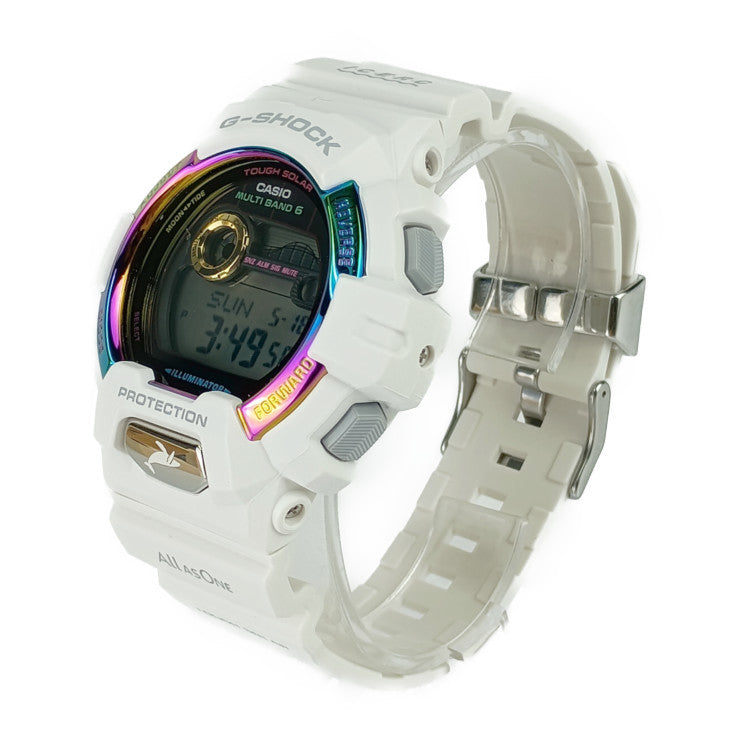 超美品 CASIO カシオ 腕時計 G-SHOCK Gショック アイサーチ・ジャパン コラボレーションモデル GWX-8904K-7JR ホワイト マルチカラー ラバー ステンレス メンズ デジタル ソーラー電波