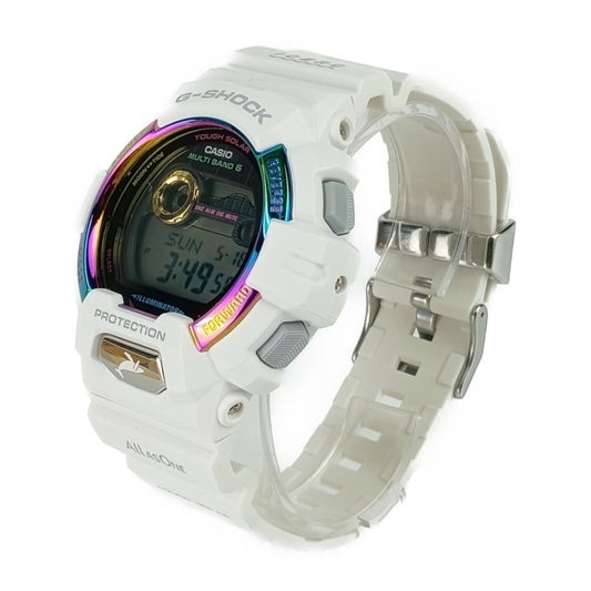 超美品 CASIO カシオ 腕時計 G-SHOCK Gショック アイサーチ・ジャパン コラボレーションモデル GWX-8904K-7JR ホワイト マルチカラー ラバー ステンレス メンズ デジタル ソーラー電波