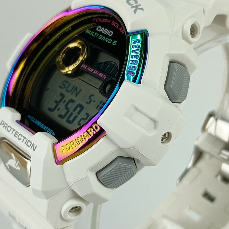 超美品 CASIO カシオ 腕時計 G-SHOCK Gショック アイサーチ・ジャパン コラボレーションモデル GWX-8904K-7JR ホワイト マルチカラー ラバー ステンレス メンズ デジタル ソーラー電波