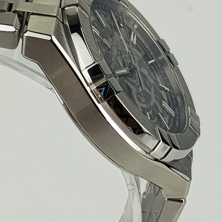 新古未使用展示品 MAURICE LACROIX モーリス・ラクロア 腕時計 AIKON AUTOMATIC アイコン オートマチック スケルトン AI6007-SS002-030-1 シルバー SS メンズ 裏スケ 自動巻き