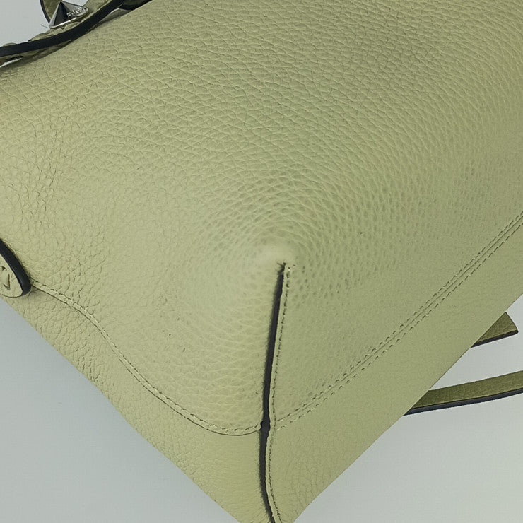 超美品 FENDI フェンディ ハンドバッグ バイ ザ ウェイ セレリア ミディアム 8BL155 ASU2F1GMK セージグリーン シルバー金具 カーフレザー レディース 2WAY ショルダーバッグ ミニボストン