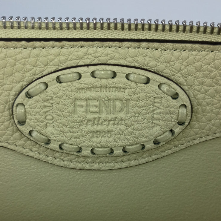 超美品 FENDI フェンディ ハンドバッグ バイ ザ ウェイ セレリア ミディアム 8BL155 ASU2F1GMK セージグリーン シルバー金具 カーフレザー レディース 2WAY ショルダーバッグ ミニボストン