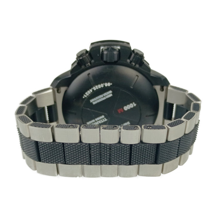 美品 ZENITH ゼニス 腕時計 デファイ エクストリーム オープン クロノグラフ 96.0525.4021 / 21.M525 ブラック シルバー スケルトン文字盤 チタン カーボン アルミニウム メンズ 自動巻き