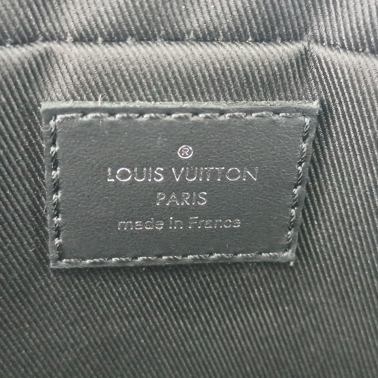 新古未使用展示品 LOUIS VUITTON ルイヴィトン ビジネスバッグ ポルト ドキュマン･ヴォワヤージュ M46457 ブラック グレー シルバー金具 モノグラム･エクリプス キャンバス レザー メンズ 2WAY