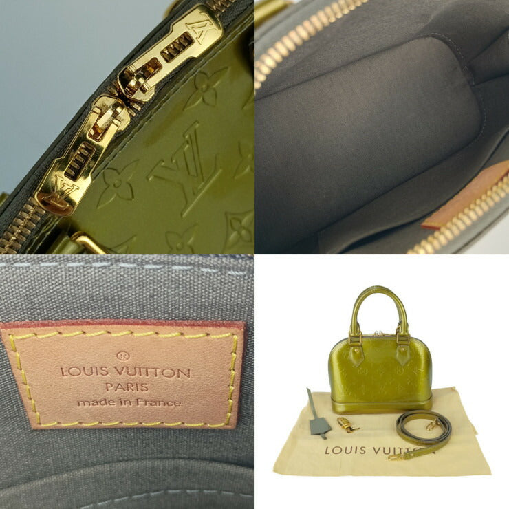 美品 LOUIS VUITTON ルイヴィトン ハンドバッグ アルマBB M91677 グリアールデコ モノグラムヴェルニ・ヴェルニ レディース 2WAY ショルダーバッグ