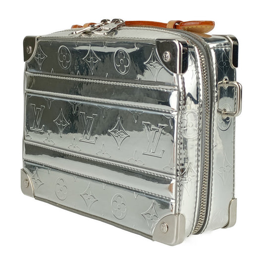 LOUIS VUITTON ルイヴィトン ショルダーバッグ モノグラム ミラー ハンドル ソフトトランク M45885 シルバー PVCコーティングキャンバス メンズ 2WAY ハンドバッグ クロスボディバッグ