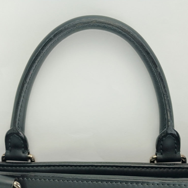 美品 LOUIS VUITTON ルイヴィトン トートバッグ ニューポート N41588 ネイビー系 シルバー金具 ダミエ・コバルト キャンバス レザー メンズ 2WAY ショルダーバッグ