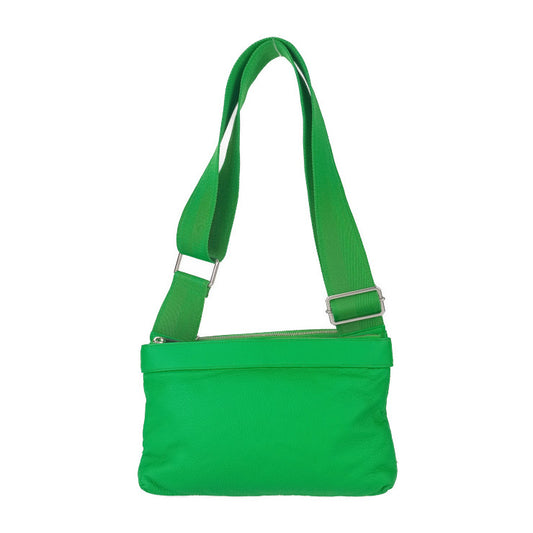 BOTTEGA VENETA ボッテガヴェネタ ショルダーバッグ クラシック ピロー クロスボディ 666548 グリーン シルバー金具 レザー レディース メッセンジャー