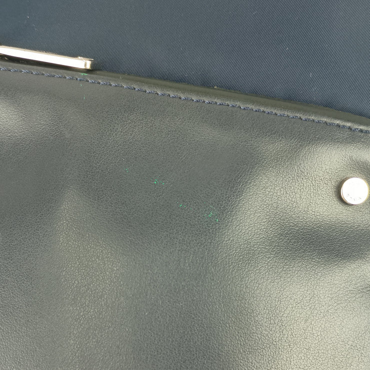 美品 FENDI フェンディ ボディバッグ バッグ バグズ ワンショルダーバッグ 7VZ033・60D ネイビー ブラック シルバー金具 ナイロン レザー メンズ モンスター バグズアイ クロスボディバッグ