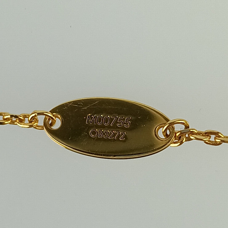 美品 LOUIS VUITTON ルイヴィトン ネックレス コリエ ヴィヴィエンヌ オンザコート M00755 ゴールド メタル フェイクパール レディース ペンダント