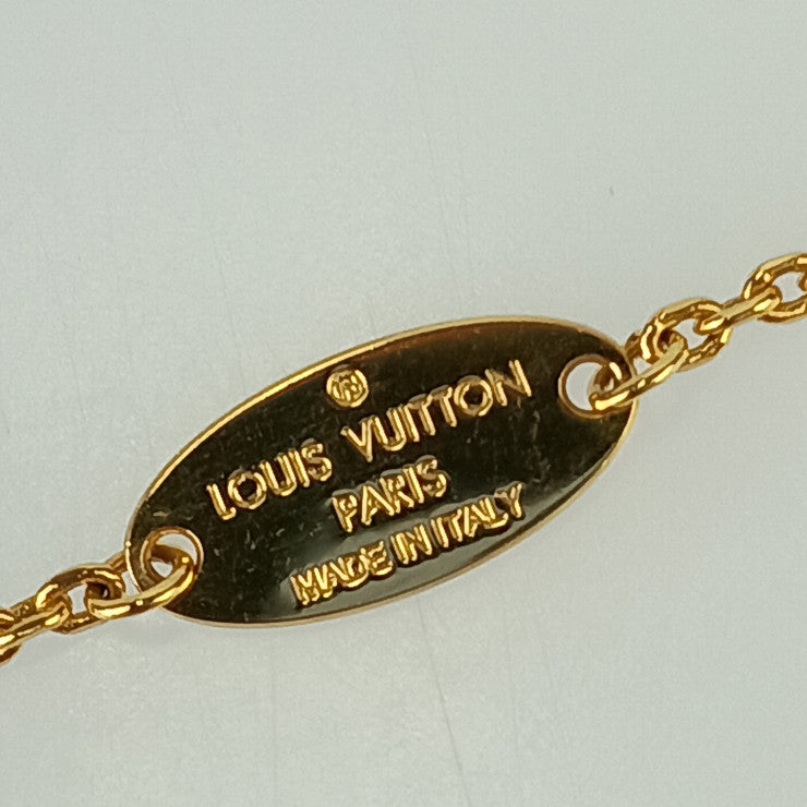 美品 LOUIS VUITTON ルイヴィトン ネックレス コリエ ヴィヴィエンヌ オンザコート M00755 ゴールド メタル フェイクパール レディース ペンダント