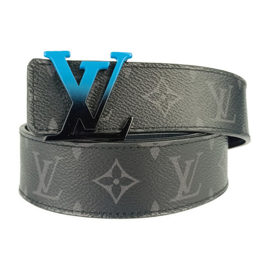 超美品 LOUIS VUITTON ルイヴィトン ベルト サンチュール・LVサンセット 40MM リバーシブル M0227V ブラック グレー ブルー系 モノグラム・エクリプスキャンバス カーフレザー メンズ ＃85/34