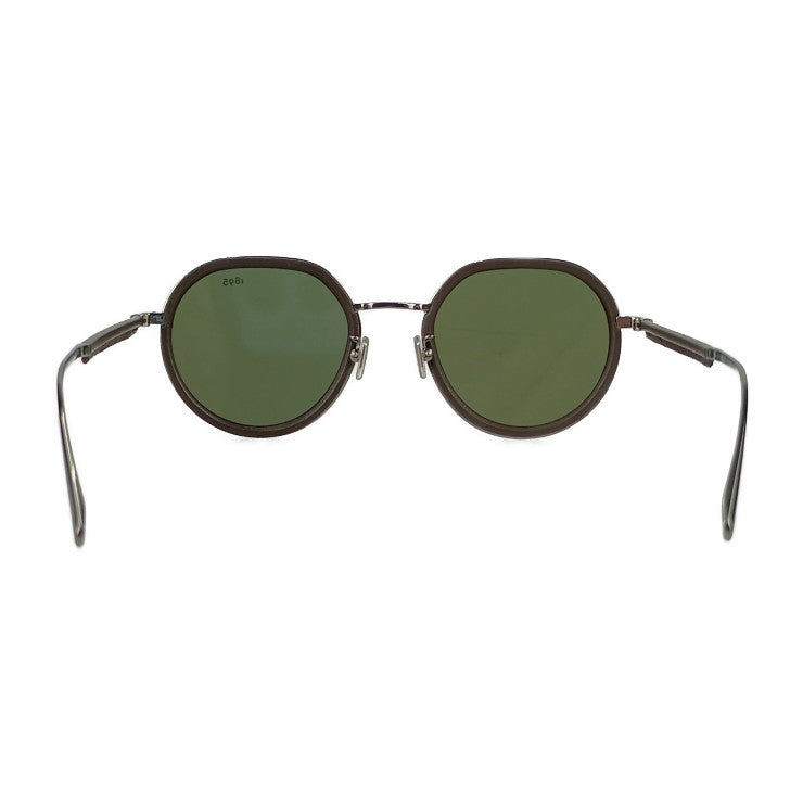 Very good condition Berluti sunglasses Centaury metal &amp; leather sunglasses BL40035U-14N brown silver hardware metal leather plastic men's 50□21 150 Scritto pattern