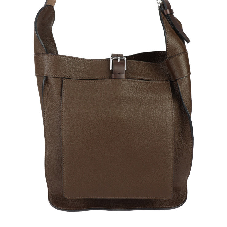 美品 HERMES エルメス マルワリ PM ハンドバッグ - トリヨンクレマンス ブラウン系 シルバー金具 ショルダーバッグ □N刻印