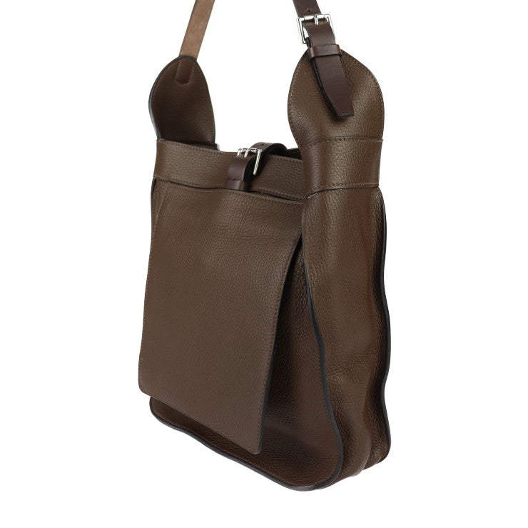 美品 HERMES エルメス マルワリ PM ハンドバッグ - トリヨンクレマンス ブラウン系 シルバー金具 ショルダーバッグ □N刻印