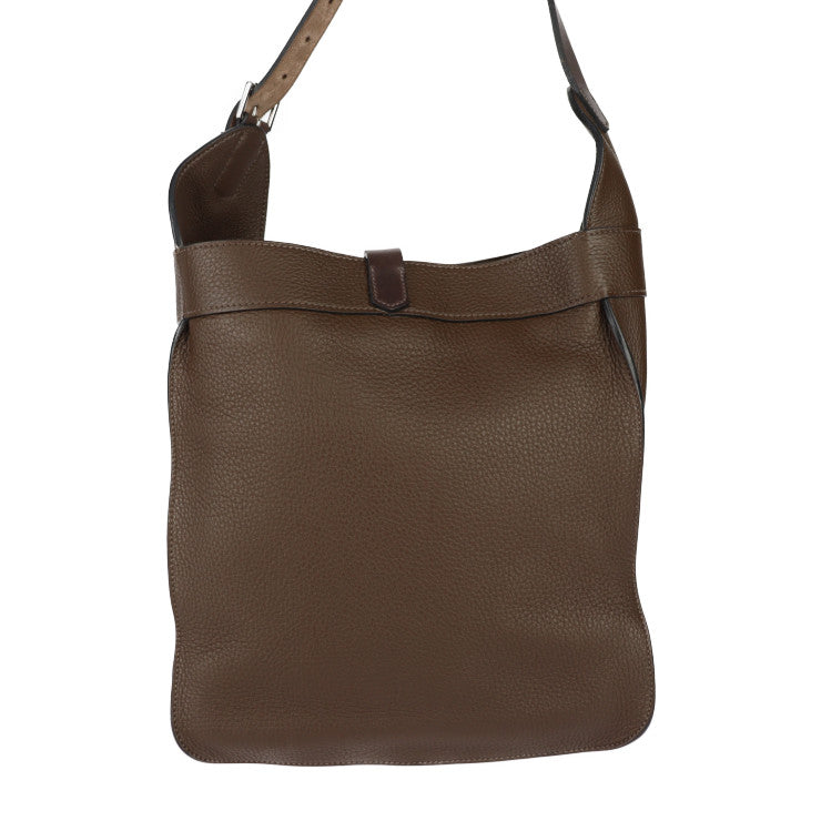 美品 HERMES エルメス マルワリ PM ハンドバッグ - トリヨンクレマンス ブラウン系 シルバー金具 ショルダーバッグ □N刻印