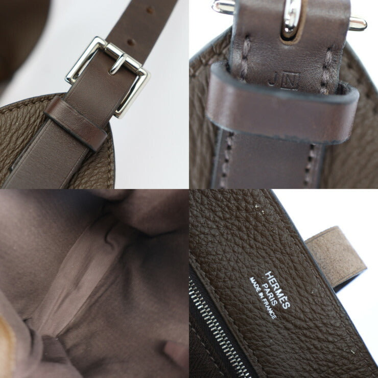 美品 HERMES エルメス マルワリ PM ハンドバッグ - トリヨンクレマンス ブラウン系 シルバー金具 ショルダーバッグ □N刻印