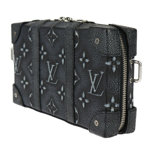 LOUIS VUITTON ルイ ヴィトン ソフトトランク・ウォレット モノグラム ショルダーバッグ M81776 レザー ブラック シルバー金具 ポシェット 2WAY クラッチバッグ セカンドバッグ ビトン