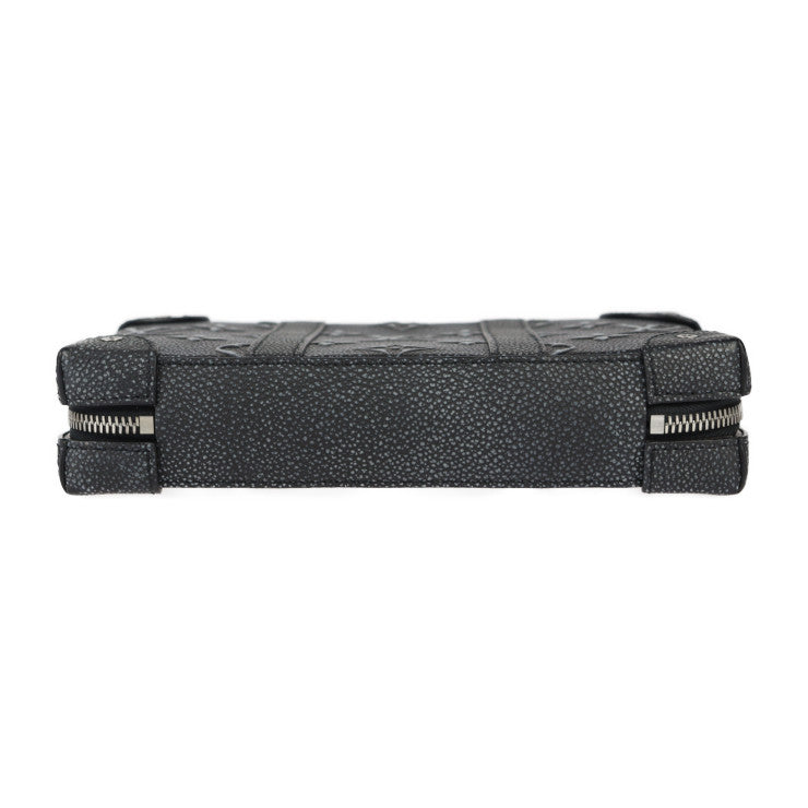 LOUIS VUITTON ルイ ヴィトン ソフトトランク・ウォレット モノグラム ショルダーバッグ M81776 レザー ブラック シルバー金具 ポシェット 2WAY クラッチバッグ セカンドバッグ ビトン