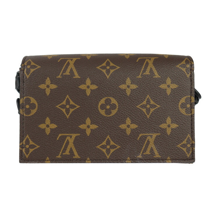 超美品 LOUIS VUITTON ルイ ヴィトン スティーマー ウェアラブル ウォレット ショルダーバッグ M82534 モノグラムキャンバス レザー ブラウン ブラック オレンジ ポシェット クロスボディバッグ