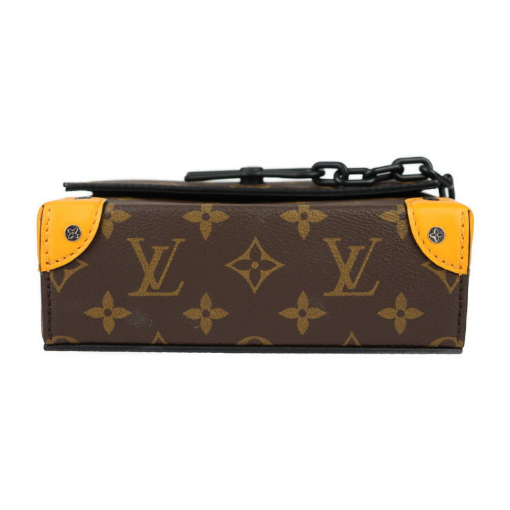超美品 LOUIS VUITTON ルイ ヴィトン スティーマー ウェアラブル ウォレット ショルダーバッグ M82534 モノグラムキャンバス レザー ブラウン ブラック オレンジ ポシェット クロスボディバッグ