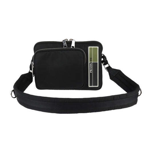 超美品 PRADA プラダ クロスボディバッグ ショルダーバッグ 2VH088 ナイロン ブラック シルバー金具 メッセンジャーバッグ